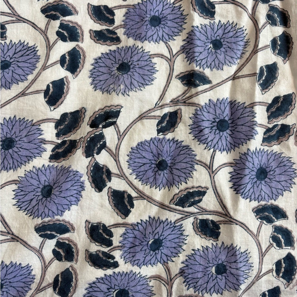Victoria Dunn Dress XL Blue Purple Floral Shirt Dress Button Front A-Line Cotton - Picture 9 of 9